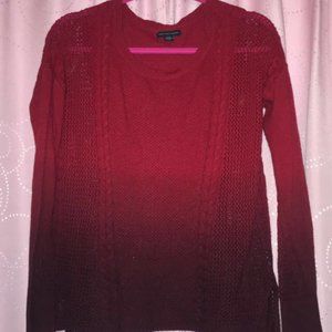 American Eagle red ombre long sleeve sweater
